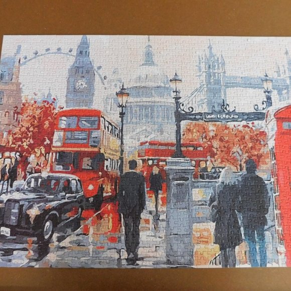 London Street Unbranded 1000 pc Jigsaw Puzzle 27x20 inches YSK-B024 COMPLETE - Picture 2 of 12